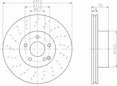HELLA PAGID 8dd355106871 -  Тормозной диск